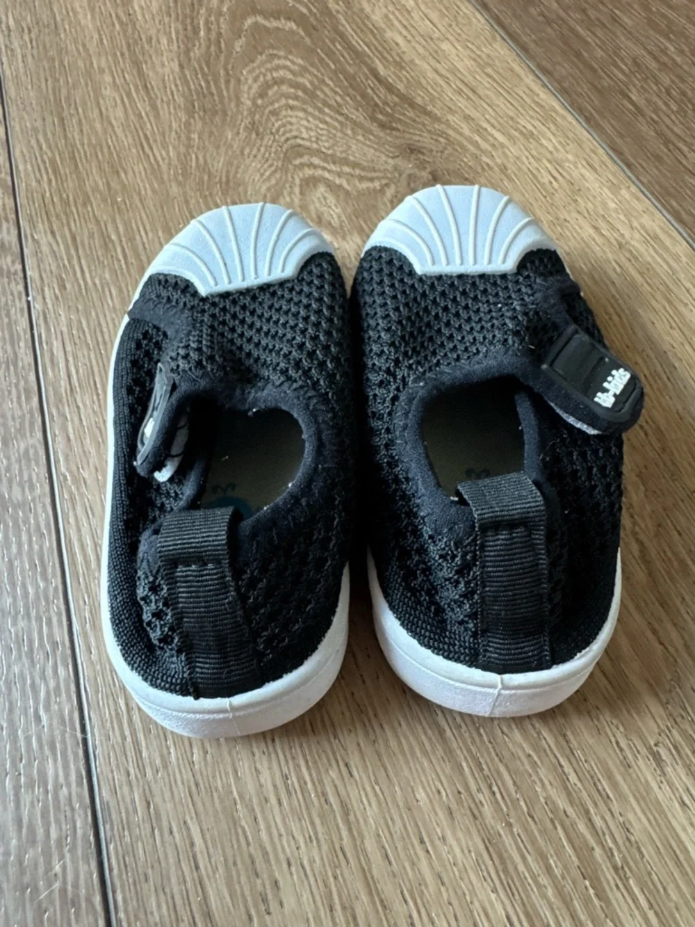 Baby Waves Black Kids Mesh Slip-On Water Shoes